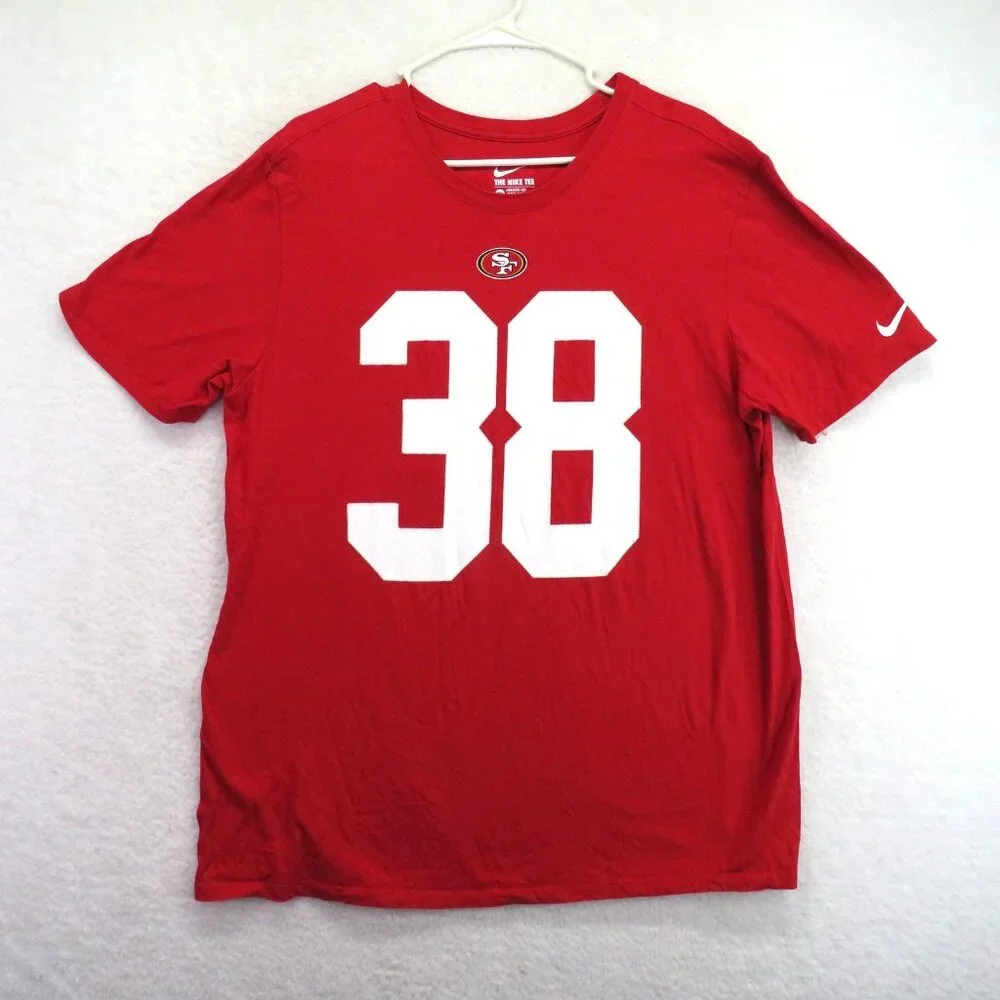 San Francisco 49ers‎ Shirt Mens XL Red NFL Football Hayne 38 Nike Tee Cotton